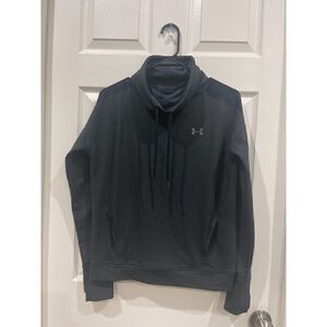 Under Armour Featherweight Sweatshirt Men's Size Small Black Funnel Neck Loose